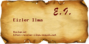 Eizler Ilma névjegykártya